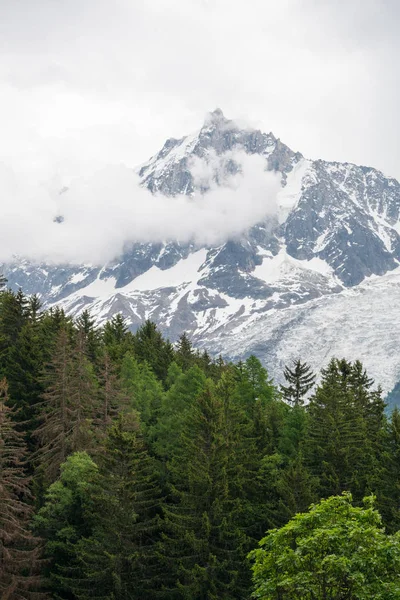 Mer de Glace, Aiguille du Dru ve Aiguille Verte Le Montenvers, Fransız Alpleri Chamonix, Haute-Savoie, Fransa yakınındaki Marnixkade muhteşem panoraması.