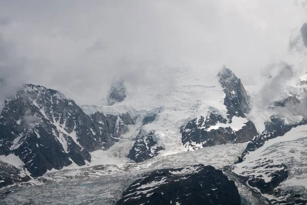 Piękna Panorama Grandes Jorasses Dent Geant Chwalebne Blanc Mont Blanc — Zdjęcie stockowe
