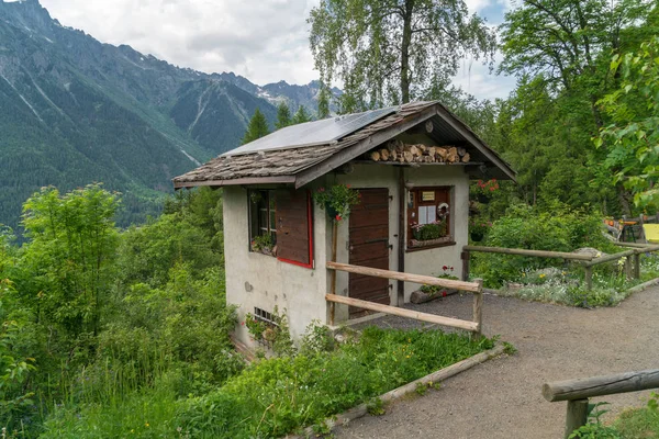 Parc Merlet Επί Του Βουνού Pointe Lapaz Κατά Mont Blanc — Φωτογραφία Αρχείου