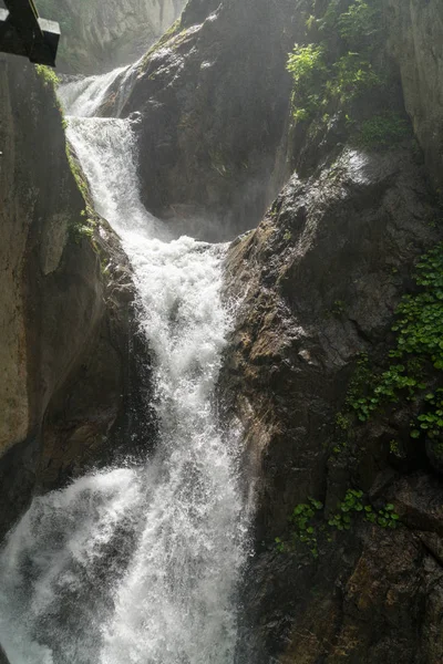 Cachoeiras Incríveis Cascata Gorges Durnand Suíça Alpes — Fotografia de Stock