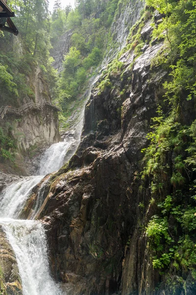 Úžasné Kaskádovité Vodopády Gorges Durnand Alpy Švýcarsko — Stock fotografie