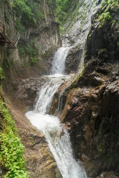 Úžasné Kaskádovité Vodopády Gorges Durnand Alpy Švýcarsko — Stock fotografie