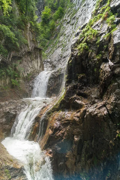 Atemberaubende Wasserfälle Gorges Durnand Schweizer Alpen — Stockfoto