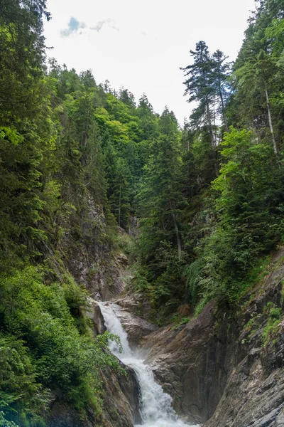 Úžasné Kaskádovité Vodopády Gorges Durnand Alpy Švýcarsko — Stock fotografie