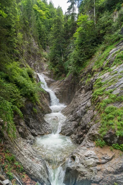 Fantastiska Vattenfall Gorges Durnand Schweiz Alperna — Stockfoto