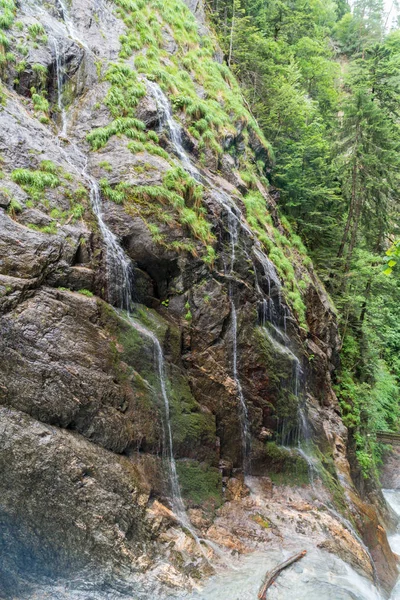 Fantastiska Vattenfall Gorges Durnand Schweiz Alperna — Stockfoto