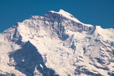 Muhteşem görünümü üst, Avrupa Sfenks Gözlemevi (3,454 metre), İsviçre üzerinden Bernese Alpleri'nde dört bin metre tepeler ve dağ Jungfrau