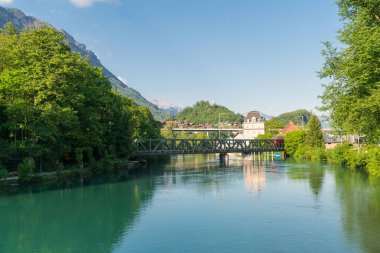 Güzel bir manzara Interlaken Town, İsviçre.