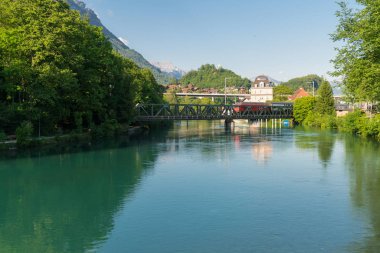 Güzel bir manzara Interlaken Town, İsviçre.