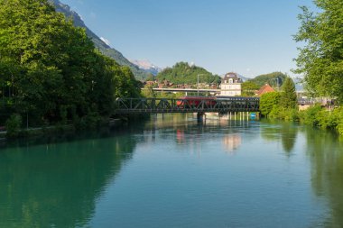 Güzel bir manzara Interlaken Town, İsviçre.