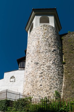 Muhteşem görünümü Thun şehir ve Lake Thun Ortaçağ Kalesi: Thun (Almanca: Schloss Thun), İsviçre 