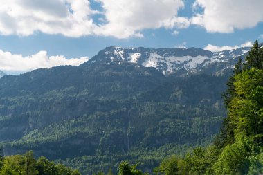 Muhteşem dağ manzaralı İsviçre Alpleri peyzaj, İsviçre