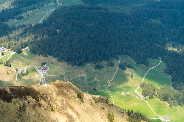 Spektakulärer Bergblick Und Wanderweg Der Schweizer Alpenlandschaft Vom Pilatus Kulm — Stockfoto