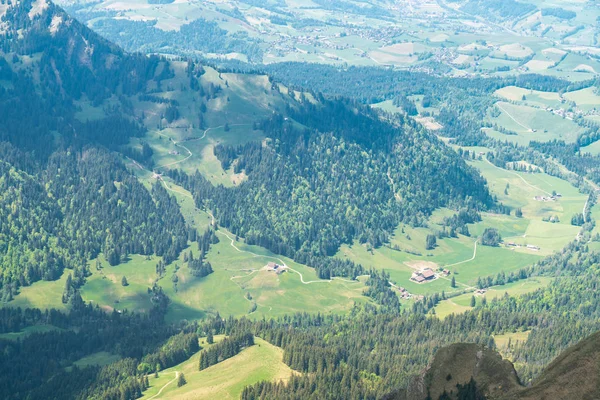 Vistas Espectaculares Montaña Lago Alpnacher Alpnachersee Lago Luzern Desde Pilatus —  Fotos de Stock