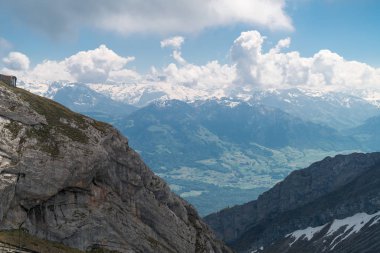 Muhteşem dağ manzaraları , Pilatus Kulm, İsviçre