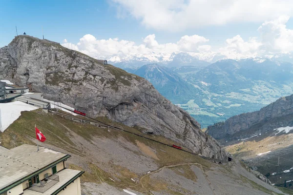 Spektakulärer Bergblick Vom Pilatus Kulm Schweiz — Stockfoto
