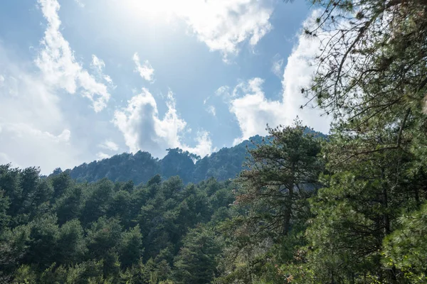 Paisaje Montaña Olympus Grecia Con Valle Enipeas Los Altos Picos — Foto de Stock