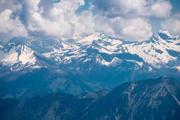 Lenyűgöző Hegyi Kilátás Luzern Panorámája Pilatus Kulm Svájc — Stock Fotó