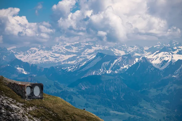 Espectacular Vista Montaña Desde Pilatus Kulm Suiza —  Fotos de Stock