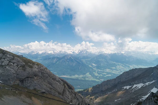 Velkolepé Výhledy Pohoří Pilatus Kulm Švýcarsko — Stock fotografie