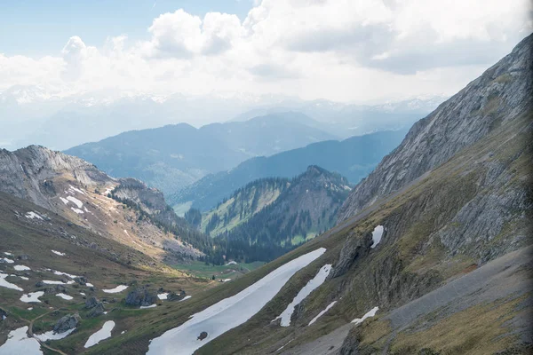 Spectaculair Uitzicht Bergen Vanaf Pilatus Kulm Zwitserland — Stockfoto
