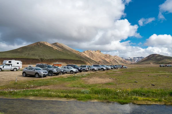 Juillet 2019 Islande Beau Panorama Panoramique Montagnes Volcaniques Colorées Dans — Photo