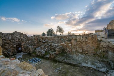 Helenistik şehrin kalıntıları ve Samuel 'in (Nebi Samwil / Kever Shmuel ha-Nevi), Kudüs, İsrail