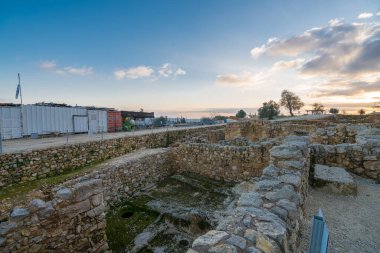 Helenistik şehrin kalıntıları ve Samuel 'in (Nebi Samwil / Kever Shmuel ha-Nevi), Kudüs, İsrail