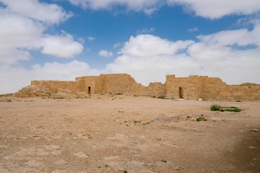 İsrail 'in güneyindeki Negev Çölü' nde, şimdi bir milli park olan antik Nabataean kentinin manzaralı ilkbahar manzarası.
