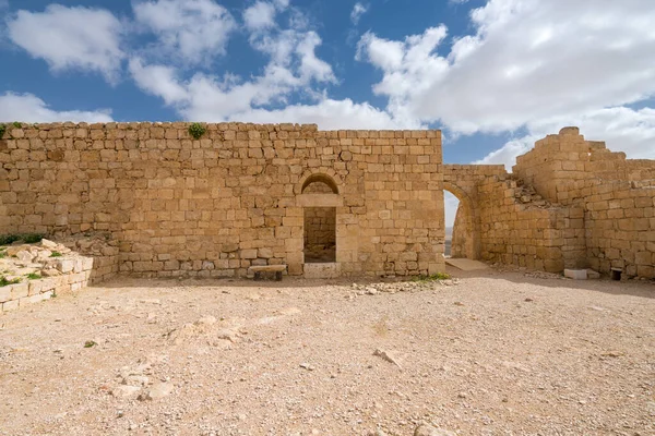 İsrail 'in güneyindeki Negev Çölü' nde, şimdi bir milli park olan antik Nabataean kentinin manzaralı ilkbahar manzarası.