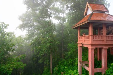 Wat Phra 'daki kadim pavyon. Khao Noi, Nan bölgesi, Tayland.