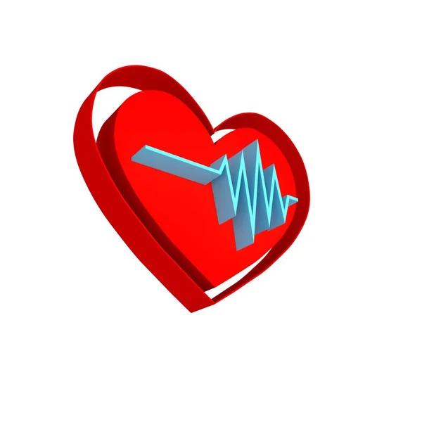 心臓パルス ロゴのアイコン — ストック写真