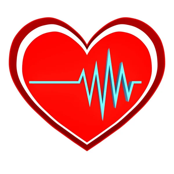 Srdeční Puls Logo Ikonu — Stock fotografie