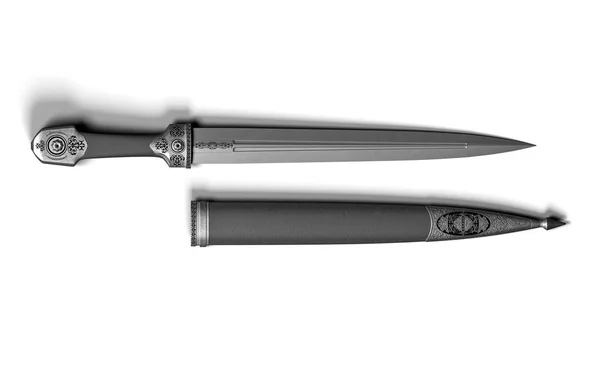 Çeçen hançer - Kafkasya - 3d çizim silah