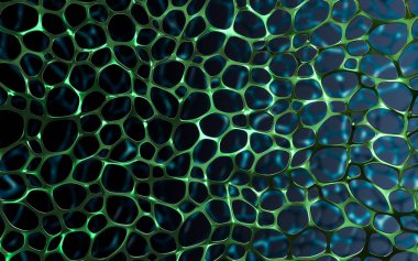 Karanlık bir arka planda soyut anodize alüminyum mesh. 3D çizim