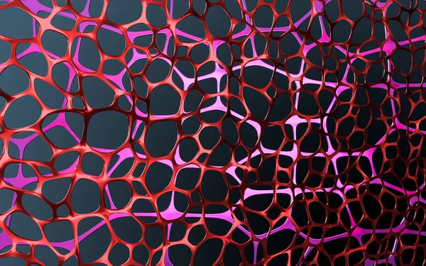 Karanlık bir arka planda soyut anodize alüminyum mesh. 3D çizim