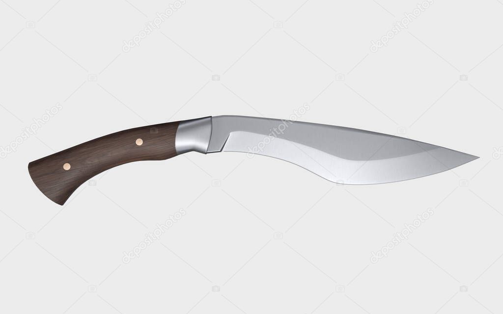hunting knife. isolated on white background. 3D illustration