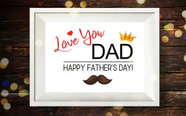 Seni seviyorum baba, babalar günü geçmiş tasarımı, babalar günü tebrik kartı ya da afiş.. 