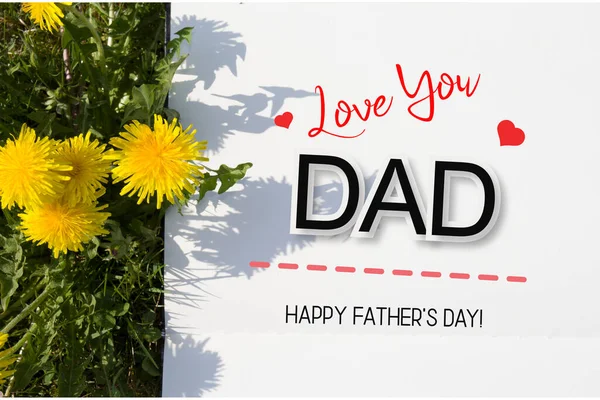 Love You Dad Fathers Day Background Design Fathers Day Greeting — Stock Photo, Image