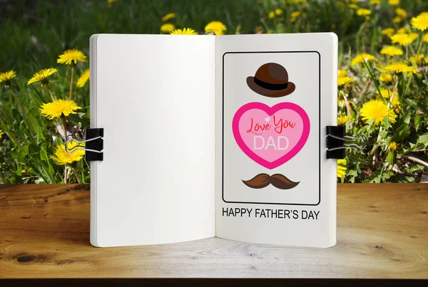 Love You Dad Fathers Day Background Design Fathers Day Greeting — Stock Photo, Image