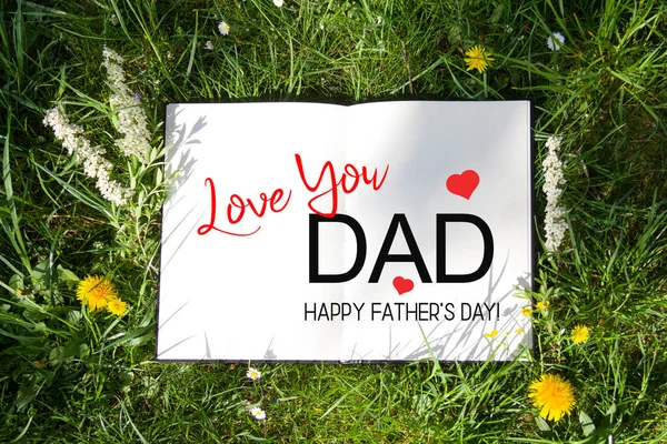 Love You Dad Fathers Day Background Design Fathers Day Greeting — Stock Photo, Image