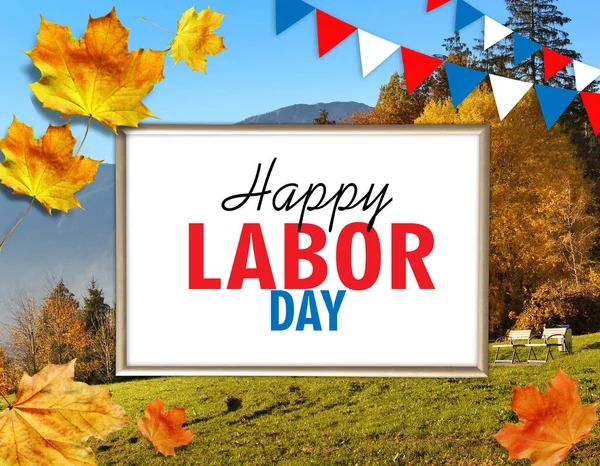 Happy labor day greeting card or banner