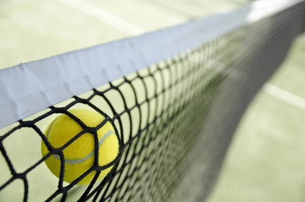 Tiro Raquete Paddle Tennis Ball Hit Net — Fotografia de Stock