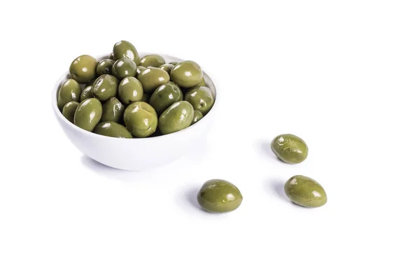 Olives Isolated Pure White Background Ready Consumed — Stock Photo, Image