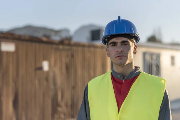 Young worker man walking after work