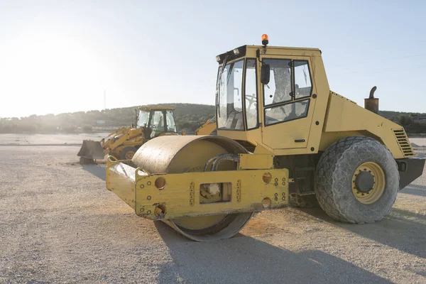 Vehículo Bulldozer Luz Del Atardecer — Foto de Stock