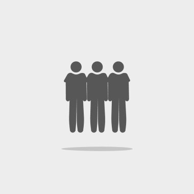 Grup kullanıcılar düz simgesi, vektör, illüstrasyon  