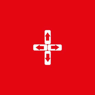 işaretçi düz simgesi, vektör, illüstrasyon