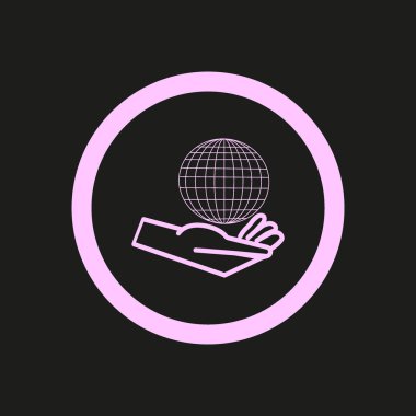 El tutarak düz simge, vektör, illüstrasyon