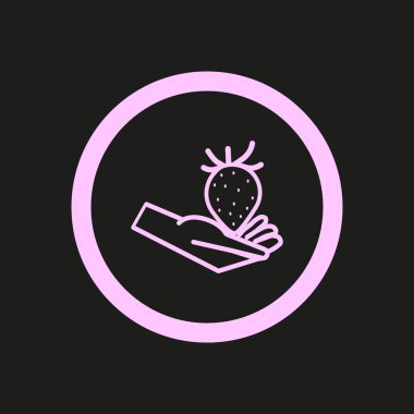 İştah açıcı çilek el vektör çizim